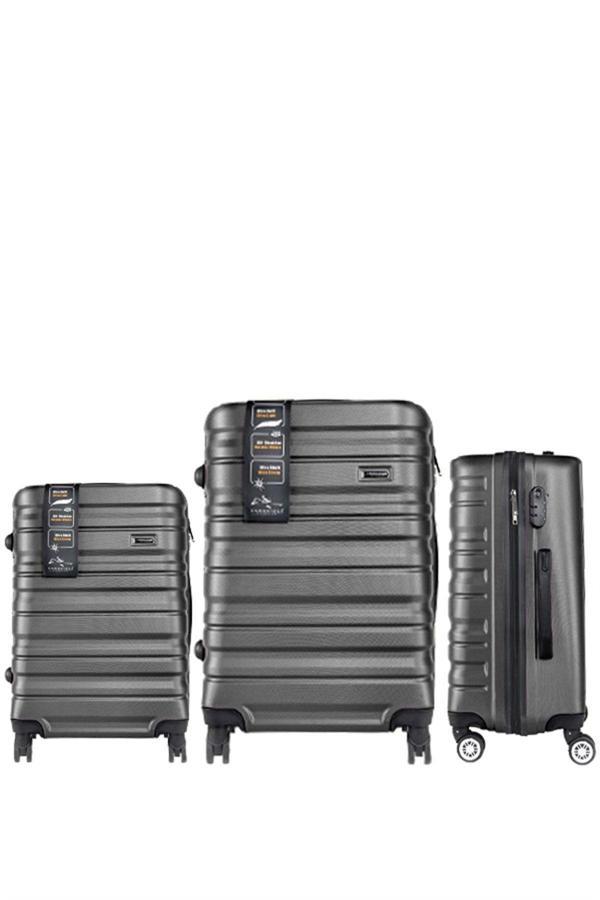 Cambridge Polo Club Abs Mexico Üçlü Bavul Seti 191038-siyah - Image 1