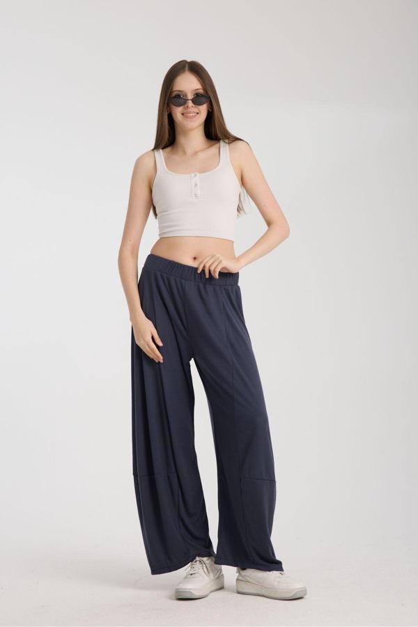 Premium Relax Pantolon, Yüksek Bel Lastikli Rahat Şalvar Pantolon - Image 1