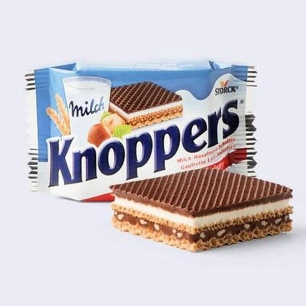 Knoppers Sütlü Krema ve Nuga Kremalı Fındıklı Gofret 25 Gr - Image 1