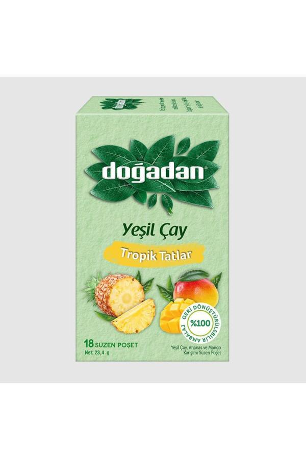 Doğadan Tropik Tatlar Poşet Yeşil Çay 18'li - Image 1