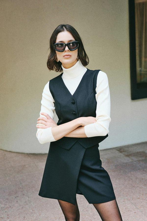 Şort Etek - Siyah - Image 1