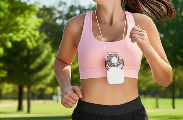 Boyuna Asılabilir Mini Taşınabilir Fan USB Şarjlı, Sessiz Çalışma - Image 1