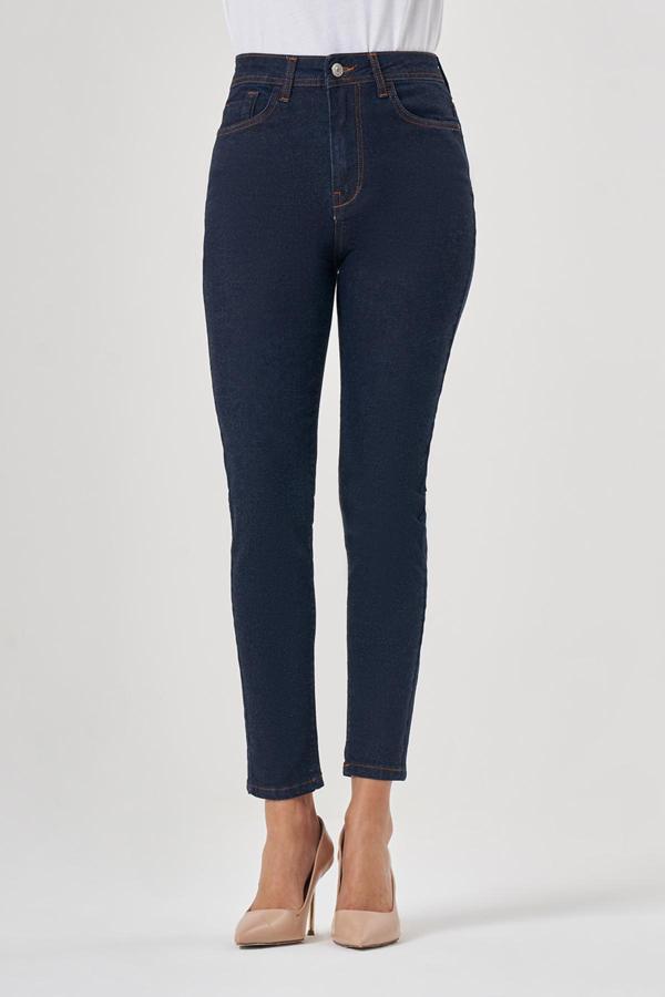 Mizalle 23323 Lacivert Denim Pantolon - Image 1