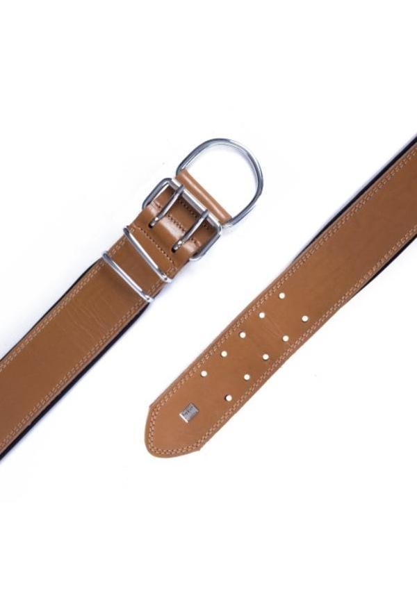 Doggie Konfor Deri El Yapımı Köpek Boyun Tasması 6x65-75 cm Kamel - Image 1