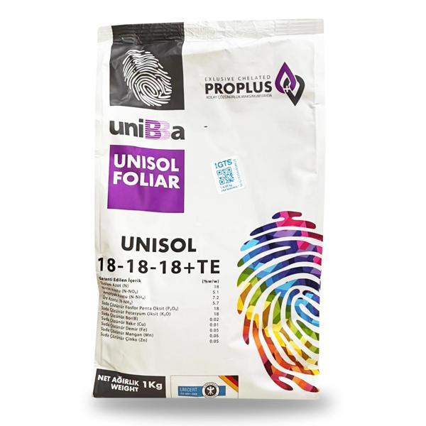 Unibba Unisol Foliar 18-18-18+Te Yaprak Gübresi Mikro Element 1Kg - Image 1