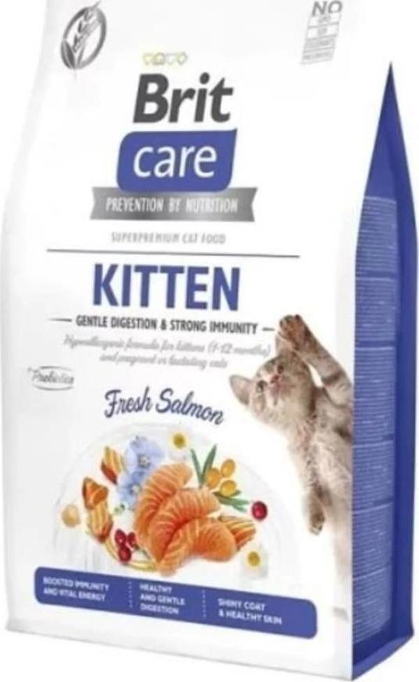 Brit Care Gentle Digestion & Strong Immunity Somonlu Tahılsız Yavru Kedi Maması 7 Kg - Image 1