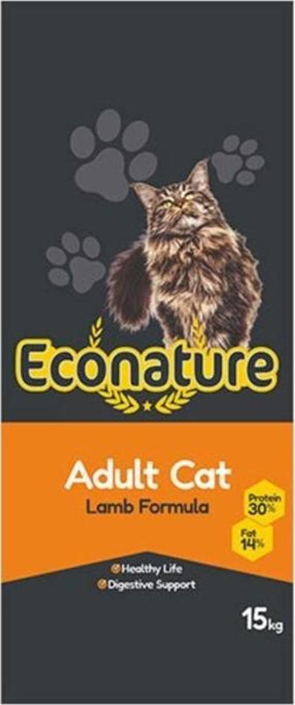 Econature Yetişkin Kuzulu Kuru Kedi Maması 15 Kg - Image 1