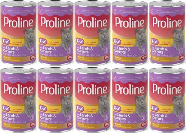 Proline Kuzu Etli ve Havuçlu Pate Et Parçalı Kedi Konservesi 395 Gr*10 Adet - Image 1