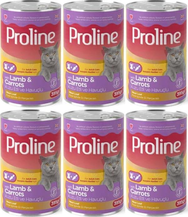 Proline Kuzu Etli ve Havuçlu Pate Et Parçalı Kedi Konservesi 395 Gr*6 Adet - Image 1