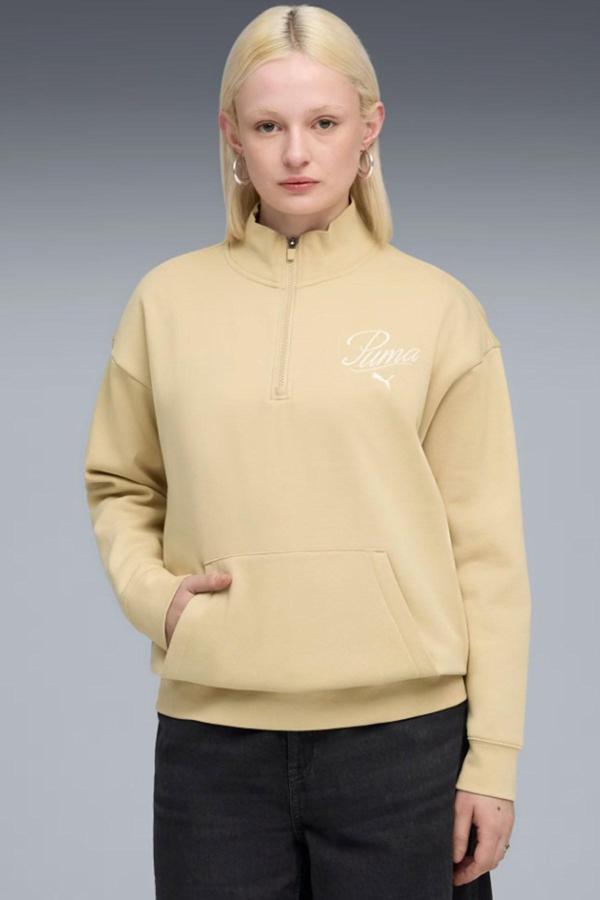 Puma Ess Scrıpt Half-Zip Crew Kadın Sweatshirt 68807383 - Image 1