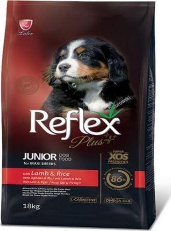 Reflex Plus Junior Kuzu Etli Pirinçli Büyük Irk Yavru Köpek Maması 18 Kg - Image 1