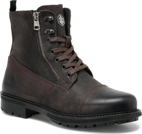 Lumberjack Ramones 1Pr Kahve Hakiki Deri Comfort Casual Fermuarlı Erkek Bot - Image 1