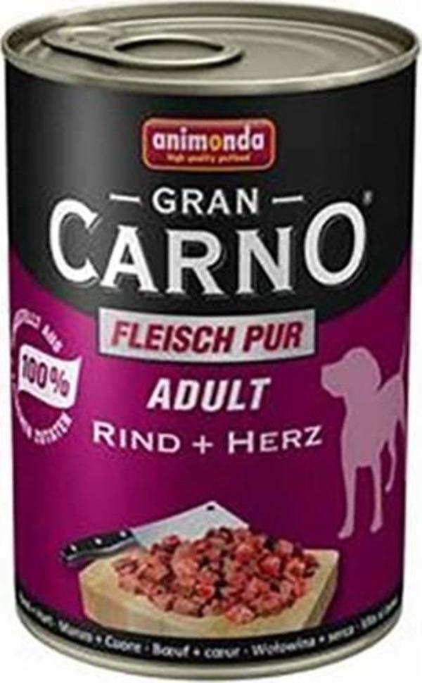 Animonda Grand Carno Sığır Etli Yürekli Köpek Konserve Mama 6x400 Gr  - Image 1