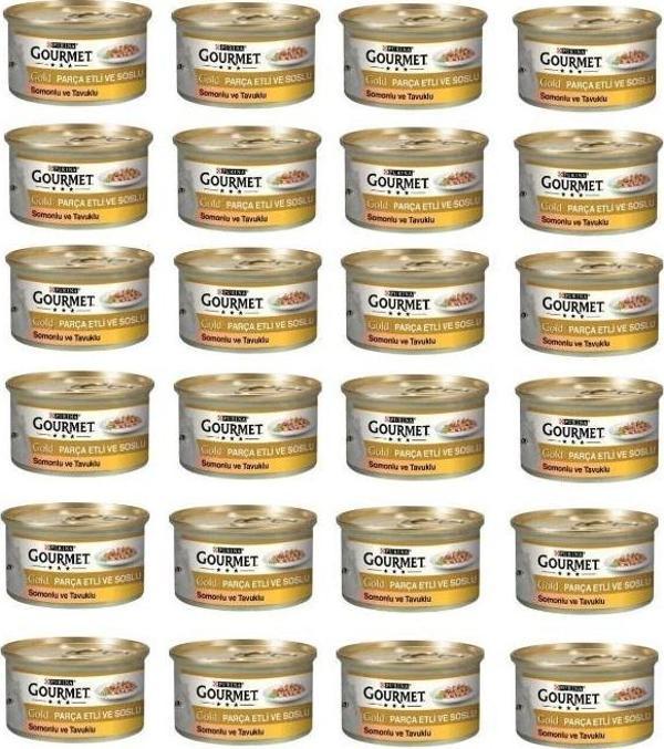 Gourmet Gold Somon Ve Tavuklu Kedi Konservesi 85 Gr*24 Adet - Image 1