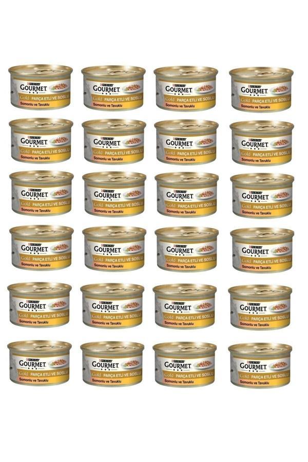 Gourmet Gold Somon Ve Tavuklu Kedi Konservesi 85 Gr*24 Adet - Image 1