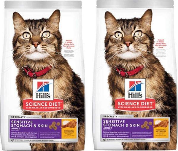 Hills Feline Sensitive Skin Tavuklu Yetişkin Kuru Kedi Maması 1,5 Kg 2 Adet - Image 1