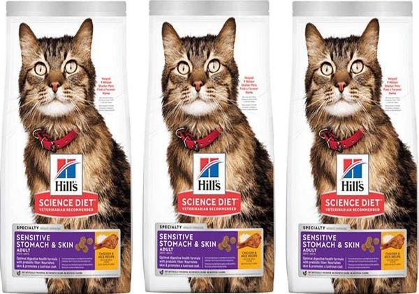 Hills Feline Sensitive Skin Tavuklu Yetişkin Kuru Kedi Maması 1,5 Kg 3 Adet - Image 1