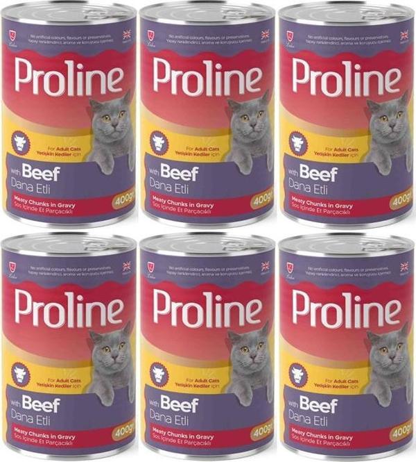 Proline Dana Etli Yetişkin Kedi Konservesi 400 Gr*6 Adet - Image 1