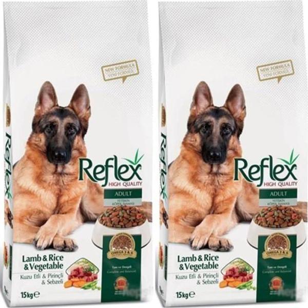 Reflex Kuzu Etli & Pirinçli & Sebzeli Yetişkin Köpek Maması 15 Kg 2 Adet - Image 1