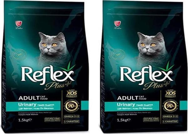 Reflex Plus Urinary Tavuklu Kuru Kedi Maması 1,5 Kg 2 Adet - Image 1