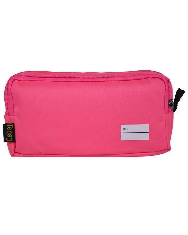 Tebag İki Gözlü Pembe Kalem Çantası - Image 1