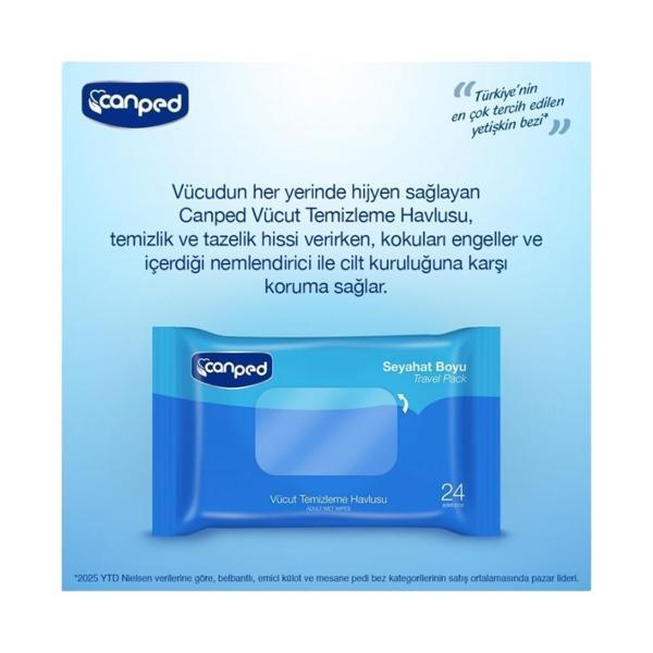 CANPED VUCUT TEMIZLEME HAVLUSU 24'LU SEYAHAT 64002 - Image 1