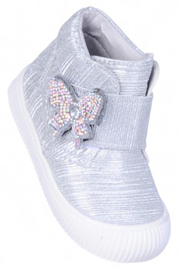 Herbebe 011 Simli Gümüş Kız Çocuk Bot - Image 1