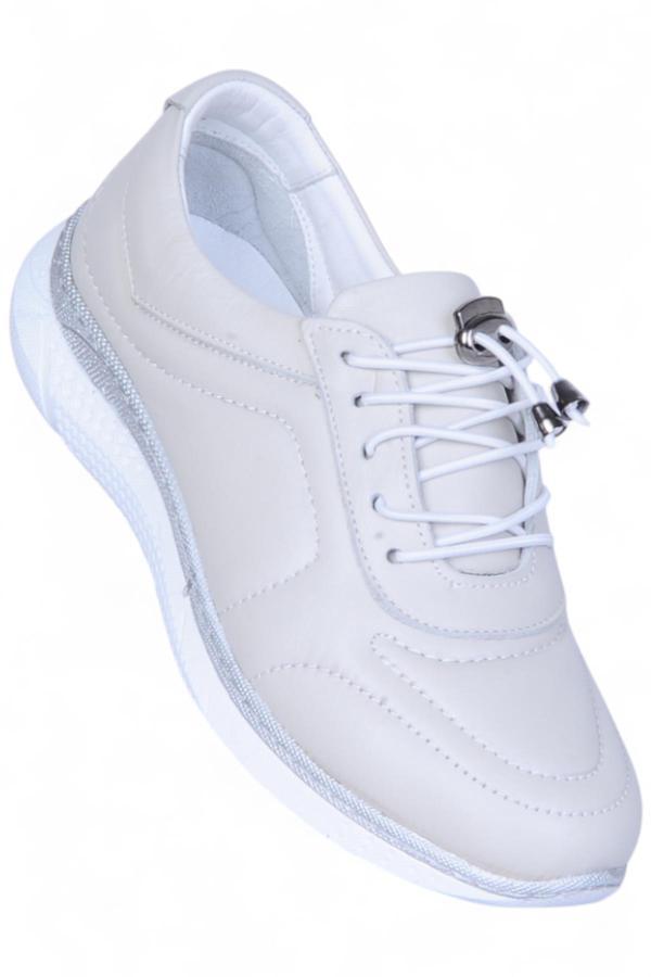 Missmama 003 Gri Kadın Hakiki Deri Casual Ayakkabı - Image 1