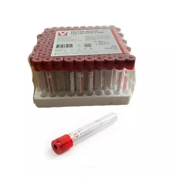 Kan Alma Tüpü. 10 ml. Boş. Kırmızı Kapaklı (100 Adet) - Image 1