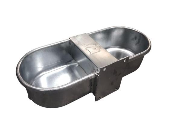 Galvanizli 9 Litre Şamandıralı İkili Metal Hayvan Suluğu - Image 1