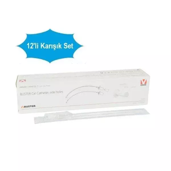 Buster Steril Kedi İdrar Sondası ( 12'li Karışık Set ) - Image 1