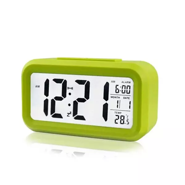 Masaüstü Saat Takvim Termometre. Yeşil - Image 1