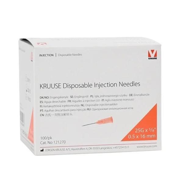 0.5 x 16 mm 25G 5/8 Pembe Steril Enjektör İğnesi (100 adet) - Image 1