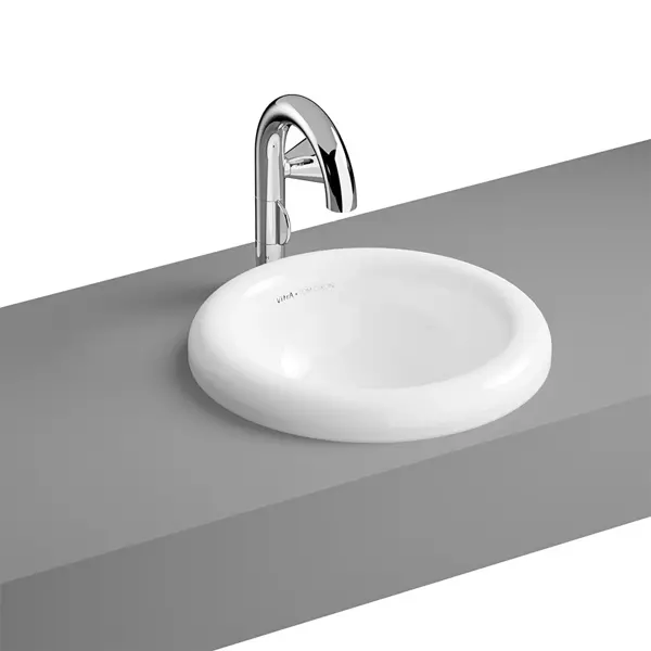 Vitra Liquid TezgahÜstü Lavabo 43cm-Beyaz VC, 7301B403-0016 - Image 1
