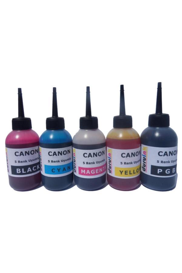 Duruink Canon Mg850 Mx715 885 5X100Ml Mürekkep Seti Ink 5 Renk  Kartuş Dolum Mürekkebi - Image 1