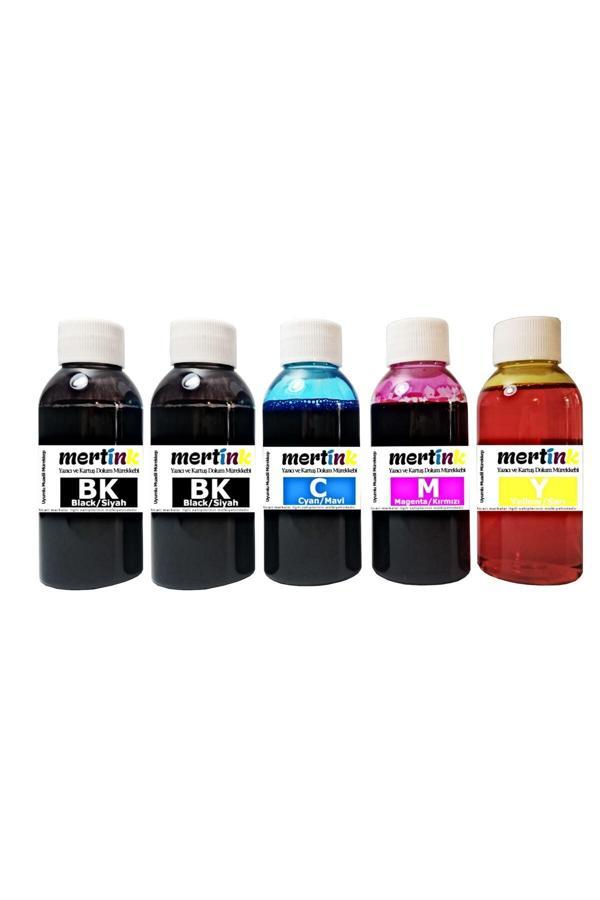 Mertink Canon Ip1800 Ip1900 Ip2500 (Pg 37 Cl 38)Muadil  Kartuş Dolum Seti 5 Li Set 5X100Ml Mürekkep - Image 1