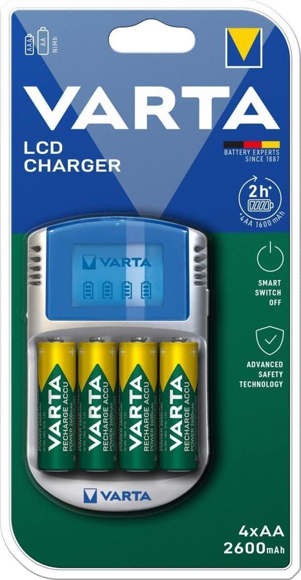 Varta Lcd Charger - 4xAA 2600Mah Pil - Image 1