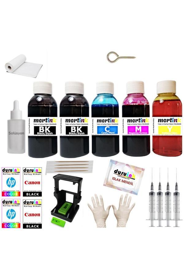 Mertink Hp F2128 F2140 F2149 (21 22) Kartuş Dolum Seti 5 Li Set 5X100Ml Mürekkep - Image 1