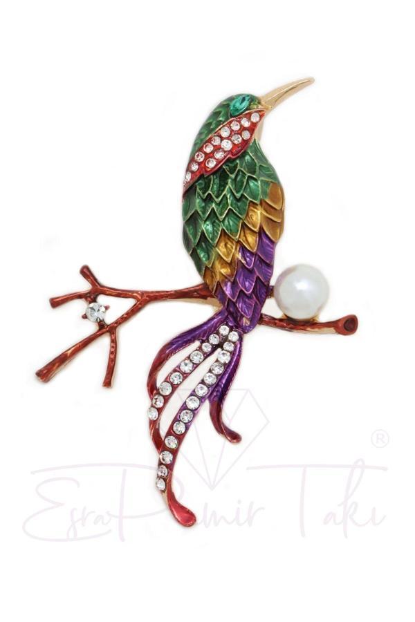 Incili Kuş Broş - Image 1