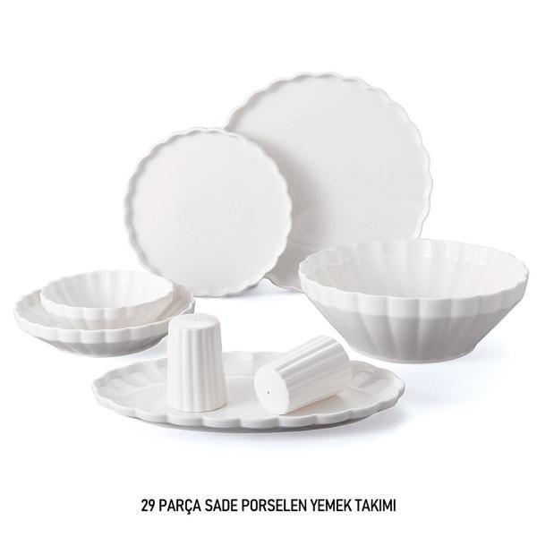 MİEN A/9 29 PARÇA SADE PORSELEN YEMEK TAKIMI SETİ - Image 1
