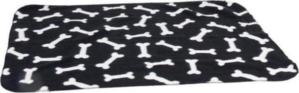 Flamingo Kemik Desenli Battaniye Siyah  100 x 70 cm  - Image 1