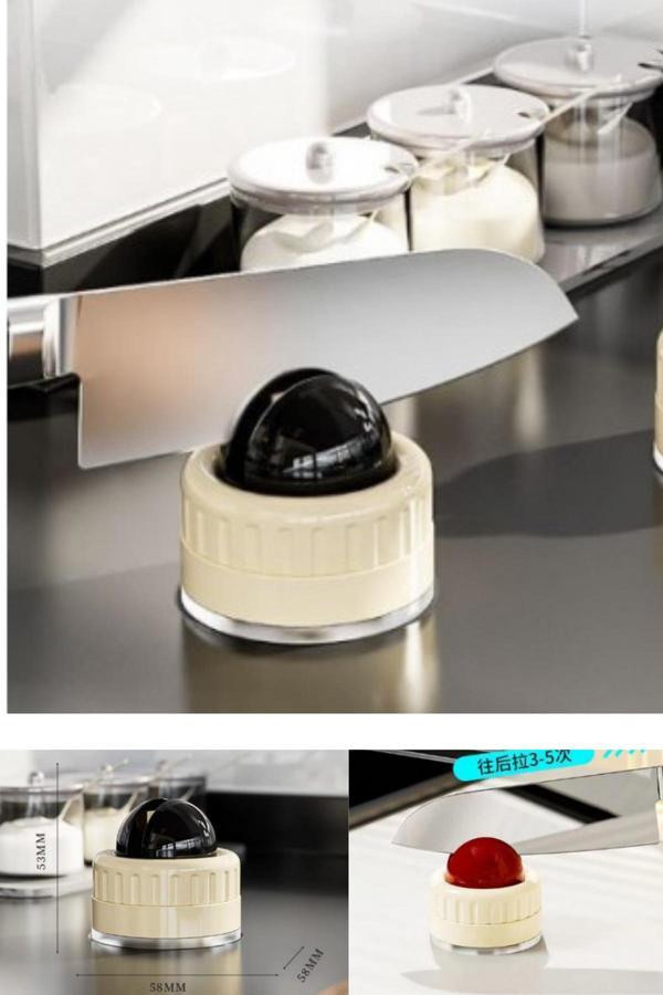 Mucit Home Masa Tezgah Fayans Üstüne Vantuzlu Bıçak Bileme Aparatı Bıçak Bileyici Satır Bileyici - Image 1