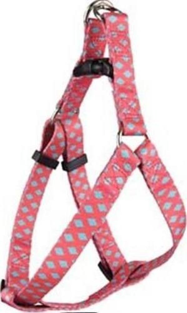 Flamingo Üçgen Sue Köpek Göğüs Tasması Pembe-Yeşil 30-40x1 Cm - Image 1