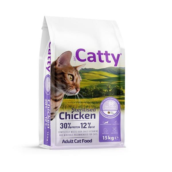 Catty Kısırlaştırılmış Kedi Maması Tavuklu 15 Kg - Image 1