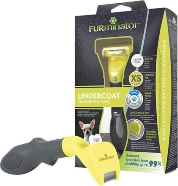 Furminator Kısa Tüylü Küçük Irk Köpek Tarağı XSMALL - Image 1