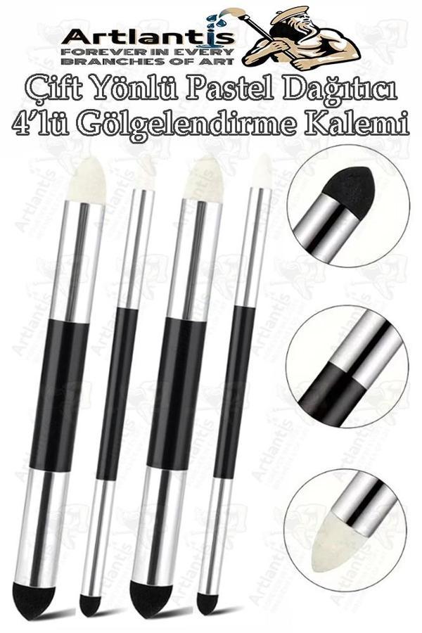 Pastel Dağıtıcı Gölgelendirme Kalemi 4 Lü 1 Paket Sünger Keçe Eskiz Karakalem Kaynaştırma Kalemi Dağıtıcı Kalem - Image 1