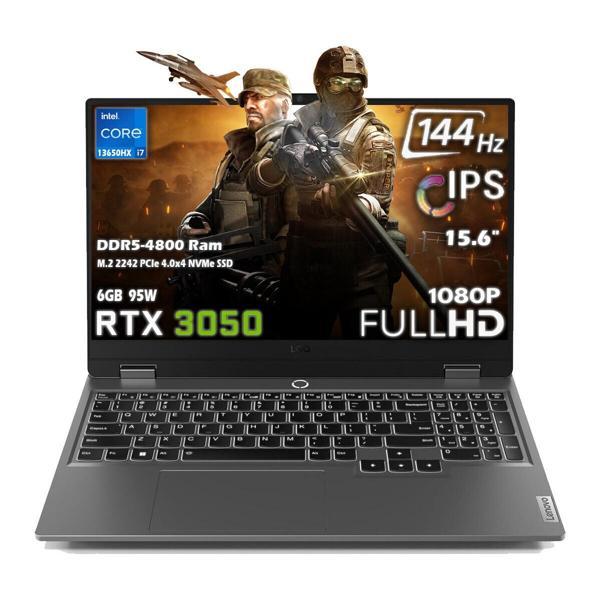 Loq 15IRX9 Intel Core I7 13650HX 32GB 512GB SSD Rtx 3050 6gb (95W) 15.6" Fhd 144Hz IPS Panel Windows 11 Pro Taşınabilir  - Image 1