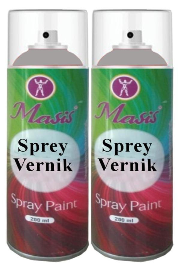 Vernik Sprey 200 ml 2 Adet Akrilik Vernik Kalıcı Şeffaf Koruma İç ve Dış Mekan Çizilmeye Karşı Dayanıklı Kalıcı - Image 1