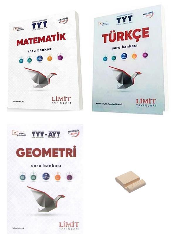 Limit TYT Matematik Türkçe ve Geometri Soru Bankası 3lü Set + Telefon Standı - Limit Yayınları - Image 1