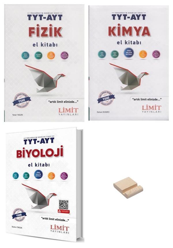 Limit TYT AYT Fizik Kimya ve Biyoloji El Kİtabı 3lü Set+ Telefon Standı - Limit Yayınları - Image 1